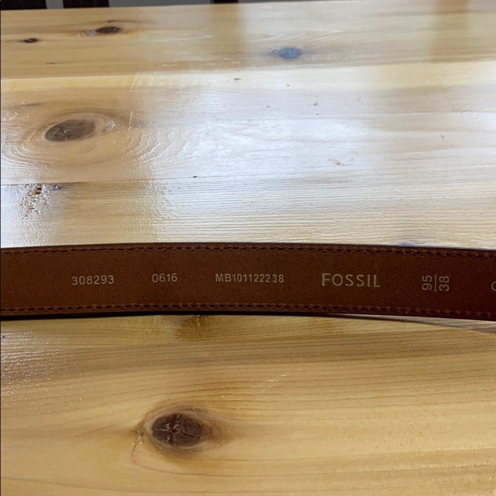 Fossil men’s dress belt leather 95 / 38 - Picture 3 of 4